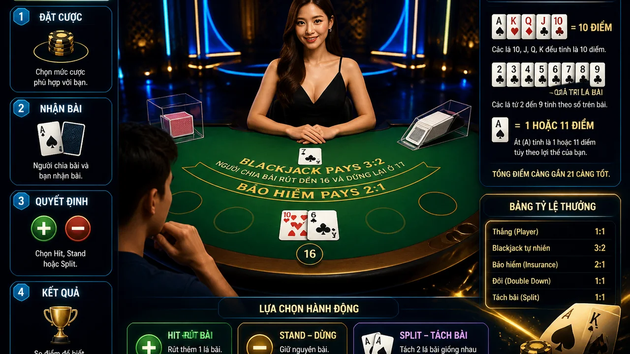 Học gì trước khi xem blackjack live cwin: lộ trình đọc bàn và tỷ lệ